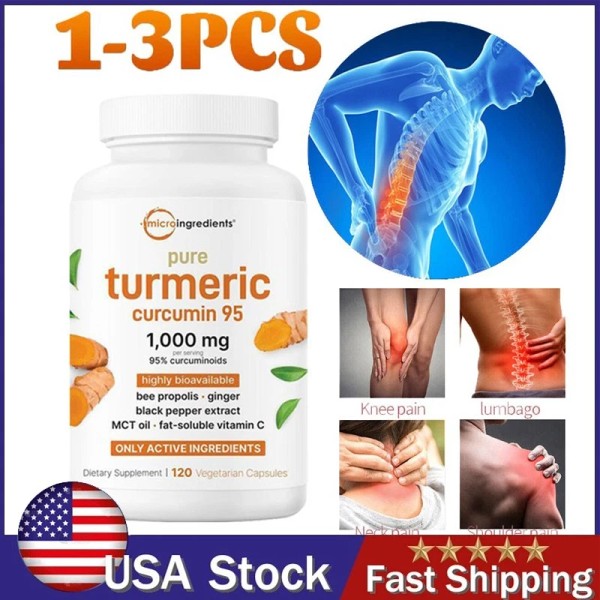 Unbranded Turmeric Curcumin 95% – 1000mg with Ginger, Black Pepper,