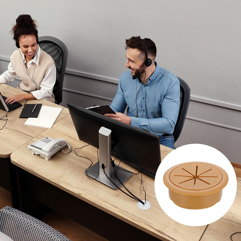 sourcing map 6 Pcs Desk Grommet, 1.97 inch 50mm Desk