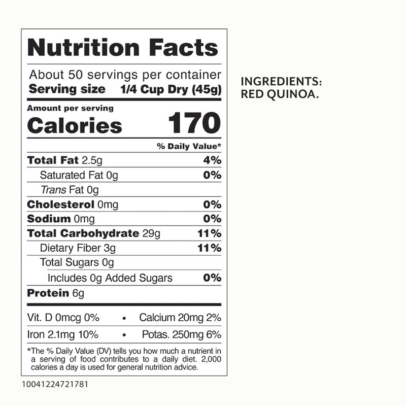 Roland Foods Red Quinoa from Peru, Pre-washed, 5 Lb Bag