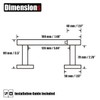 JQK Gold Toilet Paper Holder, Double Post Pivoting Tissue Holder