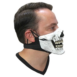 Ghoulish Productions Muzzle Skull Half Mask, White
