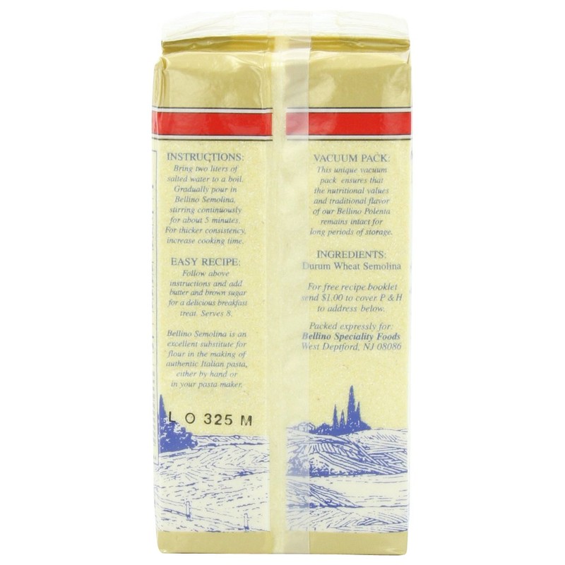 Bellino Semolina, 17.6-Ounce Vacuum Packs (Pack of 4)