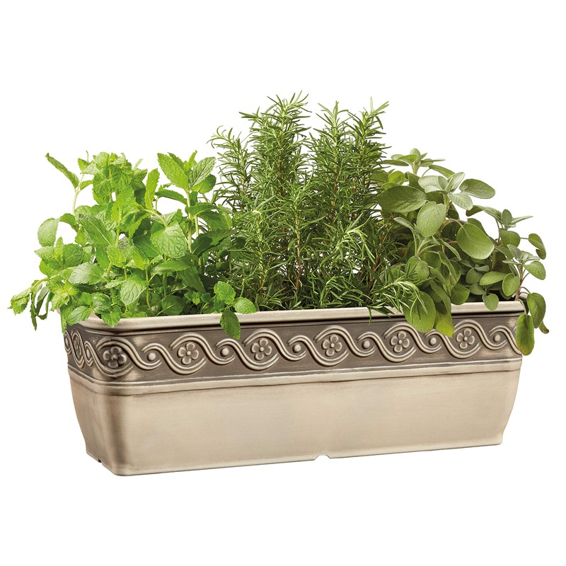 Classic Home and Garden 9410-060-CP3 Corinthian Trough Planter, 10", Cast