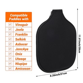 2Pcs Pickleball Paddle Covers, 8.6 x 12.2 inch Neoprene Paddle Cover Pickleball Racket Sleeve Paddle Pickleball Paddle Covers Neoprene Paddle Cover Pickleball Racket Sleeve (2 PCS)