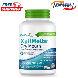 Oracoat XyliMelts for Dry Mouth Night Time or Day - Moisturizing Dry Mouth Adher
