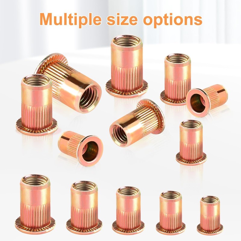 Pack of 120 Rivet Nuts M6 Insertion Nuts Carbon Steel