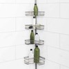 Zenna Home Shower Tension Pole Caddy, Satin Nickel