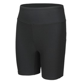 SEAUR Mädchen Leggings Sport Kurze Hose Radlerhose mit 2 Taschen Eng Sporthose Yoga Shorts Stretch Weich Laufhose Kinder Jogginghose - 160(EU 152-158)