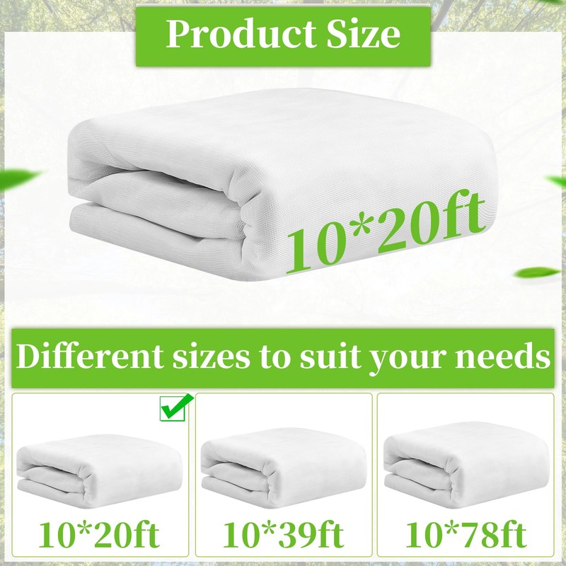 20x10Ft Mosquito Netting Garden Mesh Netting, Bug Insect Mosquito Fly