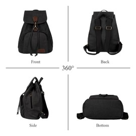 ModaZeal Canvas Backpack for Women Men Canvas Rucksack Unisex Backpack School Bag Casual Travel Bag Laptop Rucksack for Daily Use