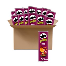 Pringles Snack Stacks Potato Crisps Chips, BBQ Flavored, 5.5 oz Can(Pack of 14)