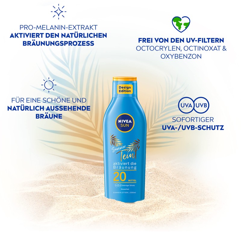 NIVEA Sun Summer Complexion Sun Lotion SPF 20 (200 ml),
