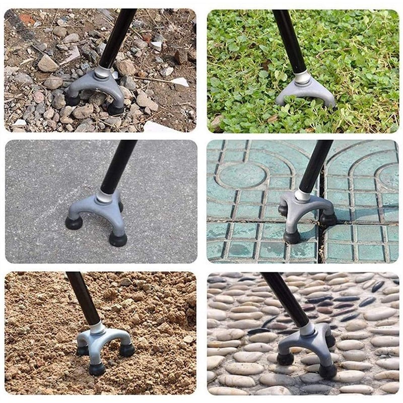 LED Light Crutch Adjustable Walking Wand Comfortable Grip Cane Stable