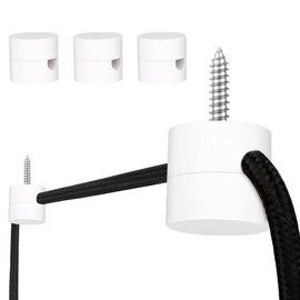 Zevnico 3 Pack Swag Hooks for Ceiling Lights, White Pendant Light Hanging Hooks, DIY Lamp Hanging Electric Wire Cable Cord Chandelier Fixture Hardware