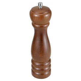 Winco 8" Traditional Pepper Mill, Oak Finish