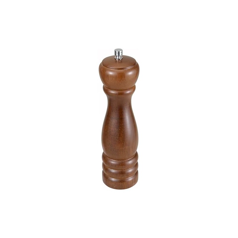 Winco 8" Traditional Pepper Mill, Oak Finish