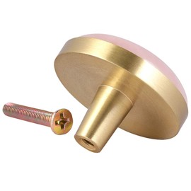 mookaitedecor Set of 4 Rose Quartz Round Drawer Knob 37 mm Crystal Stone Cabinet Knob Pulls Handle