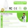 hansang E12 LED Light Bulbs 4000K Natural Daylight, 60W Type