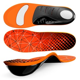 Plantarfasziitis Orthopädische Einlegesohlen - Welnove Arch Support Einlegesohlen für Fußschmerzen, Plattfüße, Pronation - Schmerzlinderung Stoßdämpfung Höhe erhöhen Einlegesohlen Männer Frauen (M)