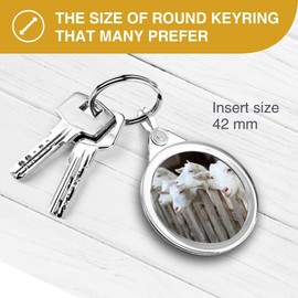Destination Vinyl ltd 1 x Photo Keyring - Cute White Goats Goat |Keychain|Keyring|Charm| #44815