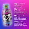Pump Sauce Gusanos Goma Shooters Botellas Paquete Pre Entrenamiento Cafeína