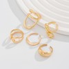 ANGLEQUEEN Gold Chunky Rings Set for Women Open Stacking Knuckle