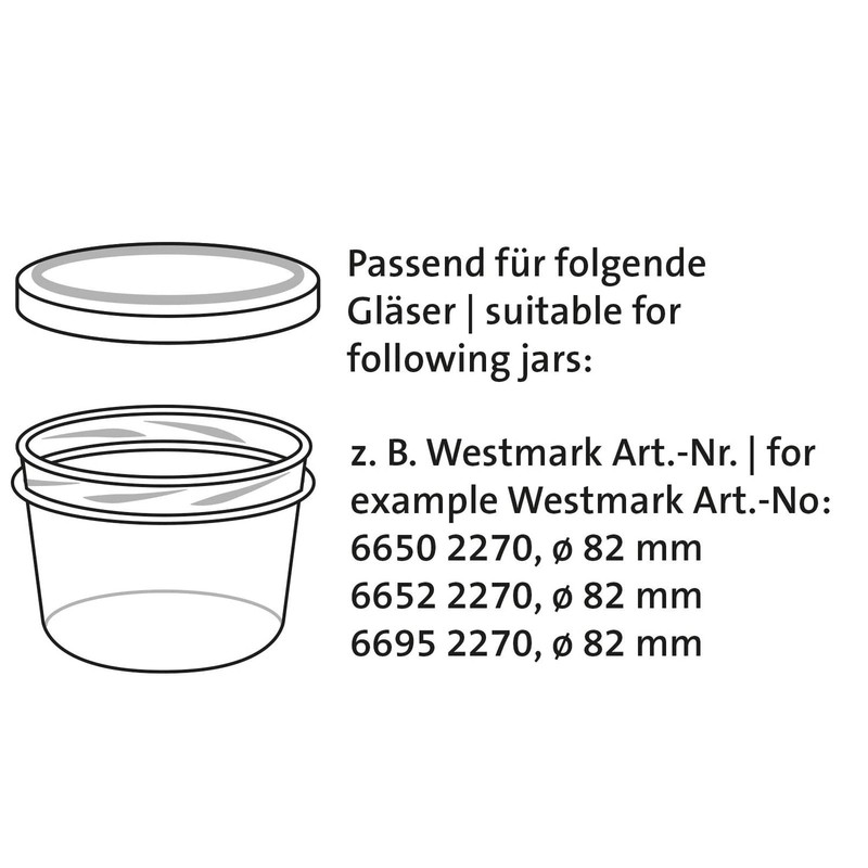 Westmark 409522E3 Screw-On / Twist-off Lids for Preserving Jars, Round,