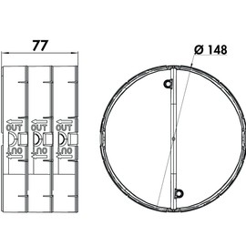 NABER Thermobox 4043064 Wall Mounting, Backflow Flap / Heat Retention System / Diameter 150 mm