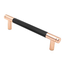 ZONADAH Set of 4 Cabinet Gold Plated & Matt Black Handles, Hole Distance 128mm, White Cabinet Pull Handles, Furniture Drawer Cabinet Copper Cup Drawer Handles for Cupboard Wardrobe Dressers