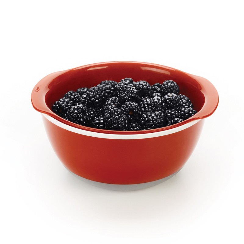 OXO Good Grips Berry Bowl Set - 3-Piece, Red/Grey