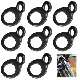 Pack of 8 Lashing Eyelets for Trailers, Fastening Ring, Black O-Ring Lashing Ring Pendant, Lashing Eyelets Black Heavy Duty, Trailer Accessories Made of Stainless Steel for Load Securing Trucks, Boats
