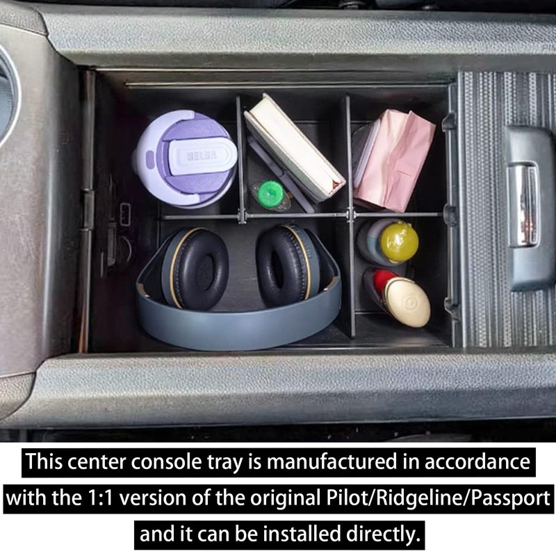 RUNROAD Center Console Organizer Compatible with Honda Pilot (2016-2022)/ Ridgeline