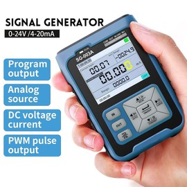 DollaTek SG-003A 0-10V Adjustable Current Voltage Simulator Signal Generator Sources Transmitter Calibrator Multiple Signal Modes 2.4 Inch Digital Display Voltage Frequency Generator for PLC System Debugging