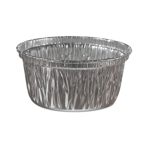 Handi-Foil Aluminum Baking Cups, 4 oz, 3 3/8 dia x 1 9/16h - 1000 containers per case.
