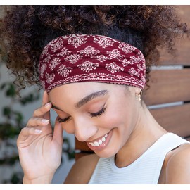 Huachi Wide Headbands for Women Non Slip, Thick Womens Bandana Headbands Boho Elastic Hair Bands for Women's Hair, Stretchy Sweat Headband
