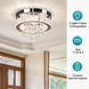 YPQXYHDA Led Crystal Raindrop Ceiling Light,11.8" Flush Mount Chandelier Light