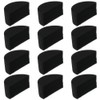 12pcs 6.5x3cm Half Round Face Paint Sponge Black Half Moon