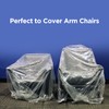 PackRite 4 Pack Plastic Chair Cover for Moving and Storage,
