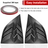2 x Side Window Louvers for 2008-2024 Dodge Challenger, ABS