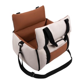 Dog Car Seats for Small Dogs, Waterproof Dog Booster Carseat with Storage Pockets, Thickened High Resilience Cotto & Clip-On Safety Leash, Pet Back Seat Puppy Travel Carrier Bed