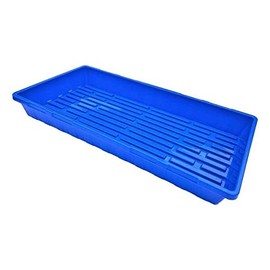 Bootstrap Farmer 1020 Trays, Blue Extra Strength No Hole, 10 Pack, Seedling Tray for Growing Microgreens, Wheatgrass Seeds, Hydroponic Germination, Fodder System