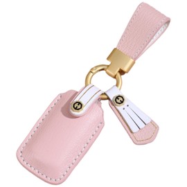 Smasol YKK Genuine Leather Key Case, Touch Key, Remote Control, Pocket Key, Tag Key Cover, YKKAP, Entrance Door, Genuine Leather Key Case, Smart Key, Genuine Leather Cover, Housewarming, Dull Pink