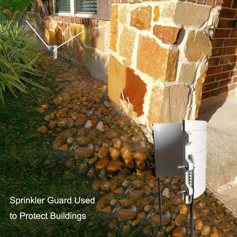 2PC Sprinkler Guard,White Sprinkler Splash Shield Overspray Protector Guard,Sprinkler Head
