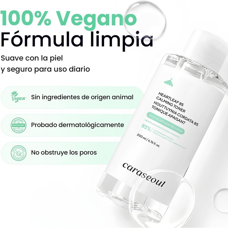 caraseoul Heartleaf 85 Tónico Facial Calmante e Hidratante (200ml)