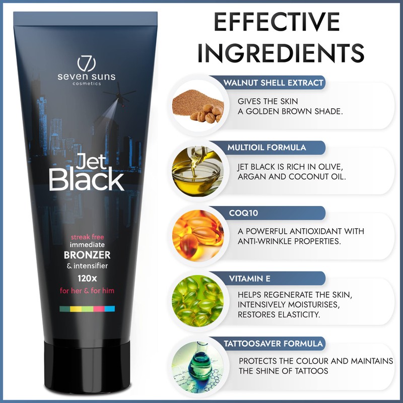 7suns Jet Black Bronzer 250 ml