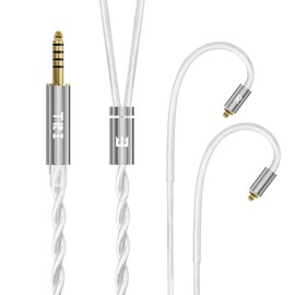TRI grace pro mmcx 0.17 inch (4.4 mm) recable 5N-OCC Litz 612 core monocrystalline copper silver plated cable, 22 AWG standard, 4.4 mm earphone upgrade cable, earphone replacement cable, compatible