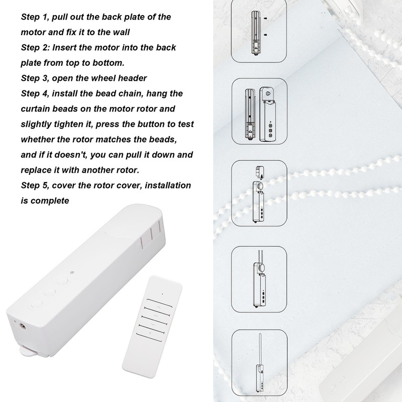 WIFI Electric Chain Blinds Motor Rechargeable Voice Control Smart Roller