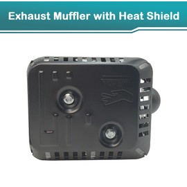 QYMOTO Exhaust Muffler Kit for Coleman KT196 Go Kart,Mini Bike CT200U, XT200U-EX,Axis M200 Hisun 200GK 196cc 212cc Silencer Factory Status