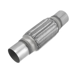 X AUTOHAUX 2"x6"x10" Car Exhaust Pipe Tubing Universal Exhaust Joint with Welding Extension Pipe Stainless Steel Silver Tone