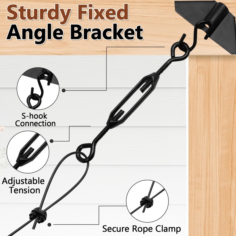 HARSKIYER Anti Sag Gate Kit 3 Pack, Cable with Turnbuckle
